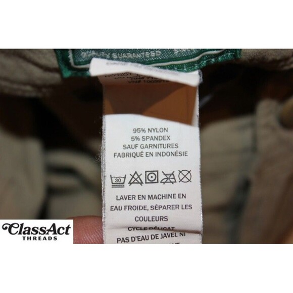 LL Bean Mens Hiking Convertible Stretch Outdoor Cargo Pant Lightweight Tan 40X30 - Picture 4 of 9